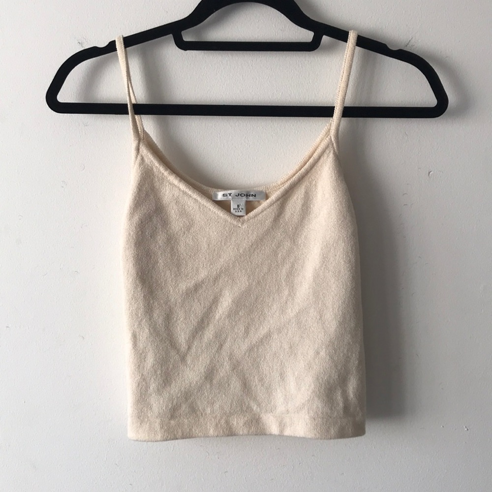 ST. John - Heavy Knit Beige Tank Top